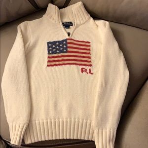 Like NEW Boys Ralph Lauren Flagged sweater